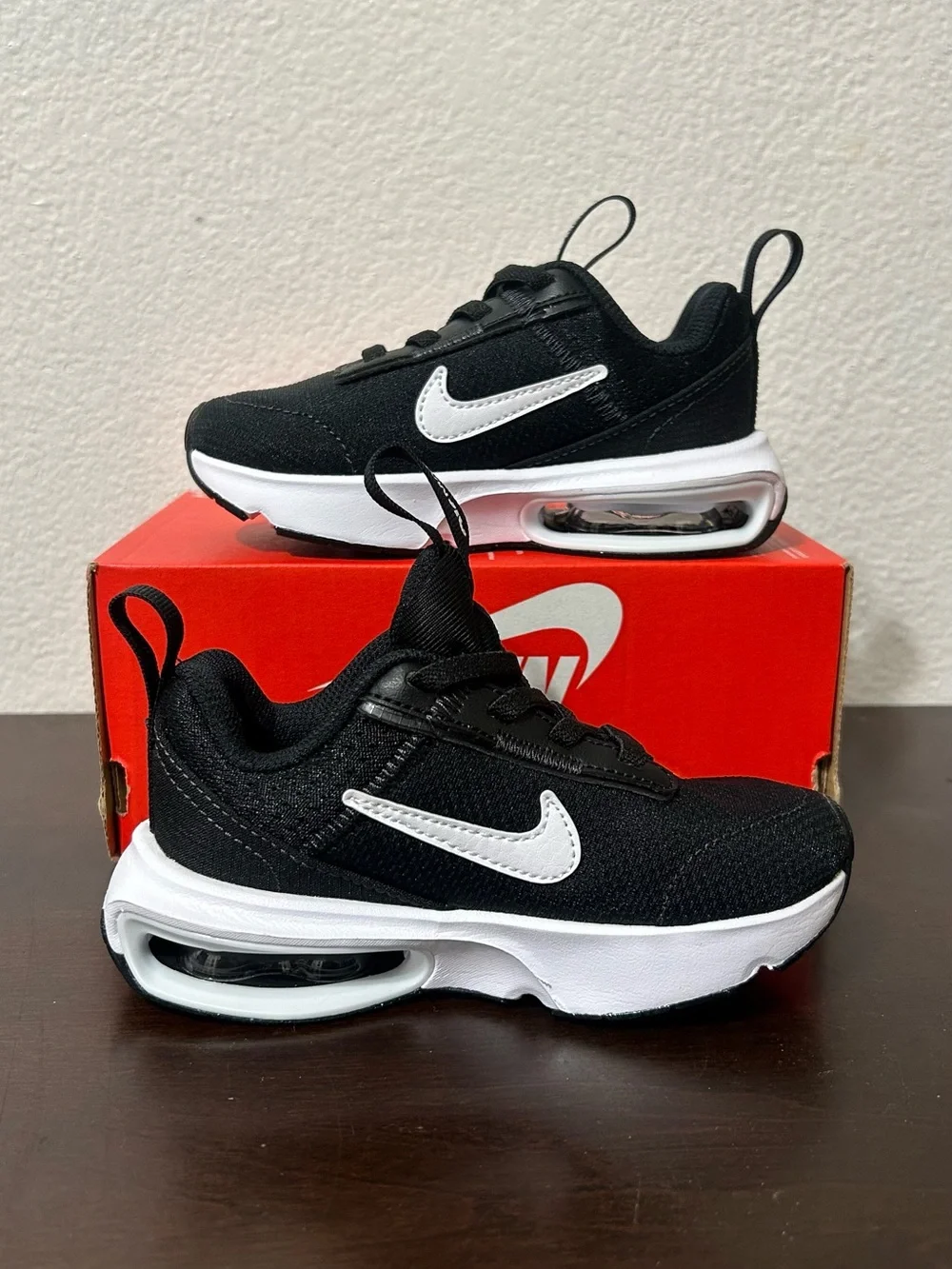 Nike Air Max INTRLK Lite TD Toddler Boys Black White Slip On Size 8C